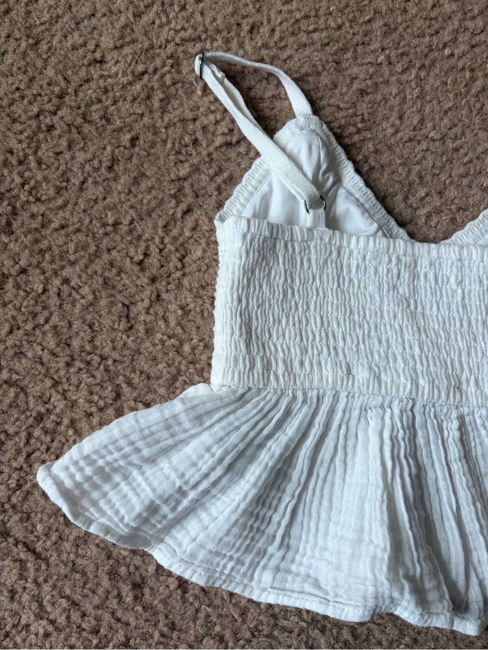 Y2K Vintage White Cotton Cropped Hollister Cami - Picture 7 of 10
